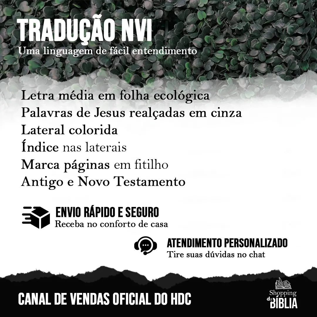 Bíblia Sagrada Nvi Leão Preta Evangélica Capa Dura Índice Letra Média Jovem Fé Palavras De Jesus Em Destaque Nova Versão Internacional Hdc Herdeiro Da Coroa - Image 5